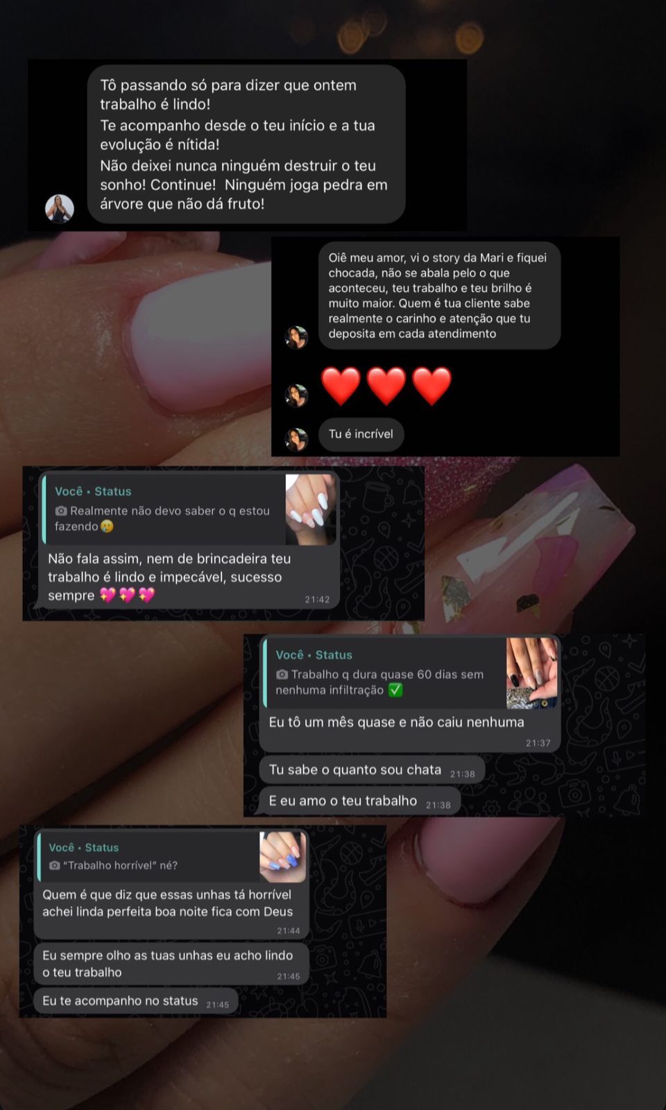 Depoimento das clientes Bruna Silveira, Bruna Silva e Paola Oliveira